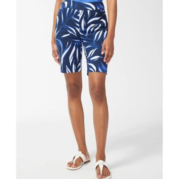 Chicos womens Tropical Printed Shorts Blue Size 3 - Picture 1 of 11